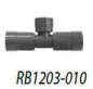 Preview: PVC- Doppel-T-Stück mit 2 gegenüberliegenden Ausgängen - Typenreihe RB1200 - 1" IG x 1" IG - Typ RB1203010